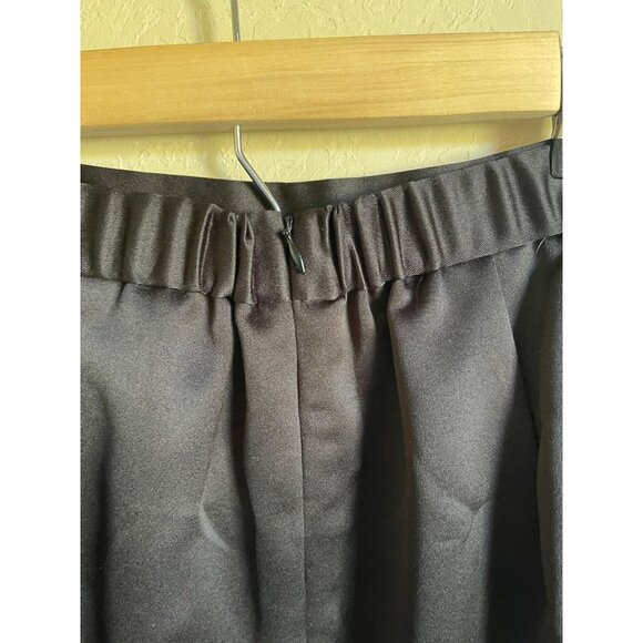 New! Alex Evenings Black Satin Maxi Skirt Size 14W Made in USA Vintage MSRP $89 - Picture 5 of 6